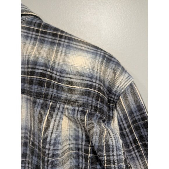 Carhartt Relaxed Fit Flannel Shirt Mens L Plaid Casual Button Down Pocket Blue - Picture 14 of 16